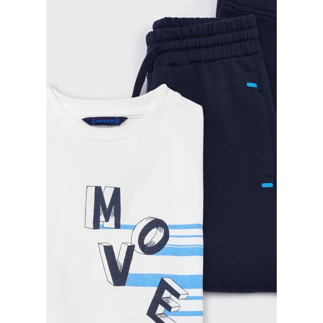 Boy 3 Piece Tracksuit with Vest, Blue - Mixed Apparel Set - 3