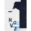 Boy 3 Piece Tracksuit with Vest, Blue - Mixed Apparel Set - 3 - thumbnail