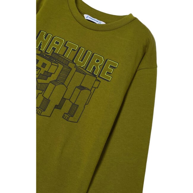 Boy Graphic T-Shirt, Green - T-Shirts - 3