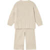 Baby Knit Set, Beige - Mixed Apparel Set - 2 - thumbnail