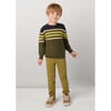 Boy Slim Fit Pants, Green - Pants - 3 - thumbnail