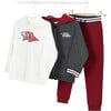 Boy 3 Piece Tracksuit, Red - Jumpsuits - 4 - thumbnail