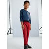 Boy Basic Tracksuit Bottoms, Red - Sweatpants - 3 - thumbnail