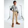 Boy Basic Chinos, Beige - Pants - 4 - thumbnail