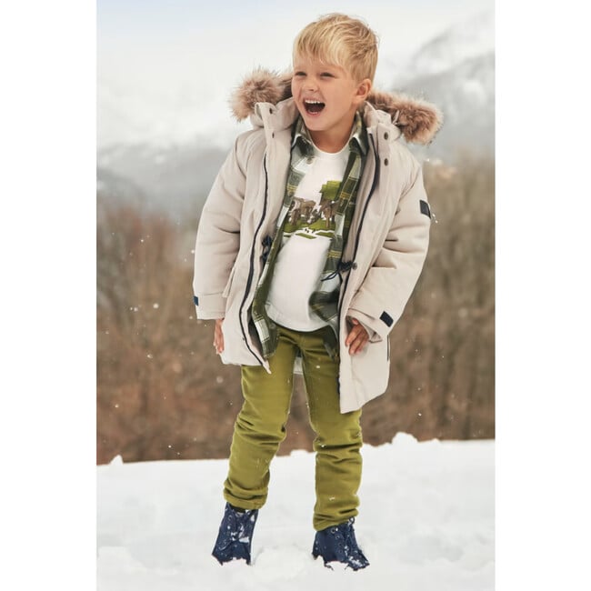 Boy Slim Fit Pants, Green - Pants - 5