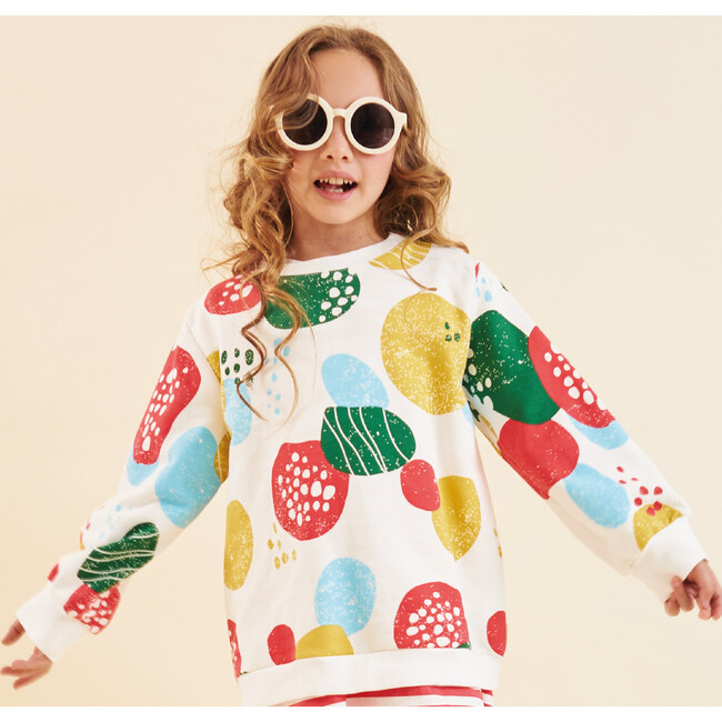 Cotton Sweatshirt, Spores of Fortune in Multi Color