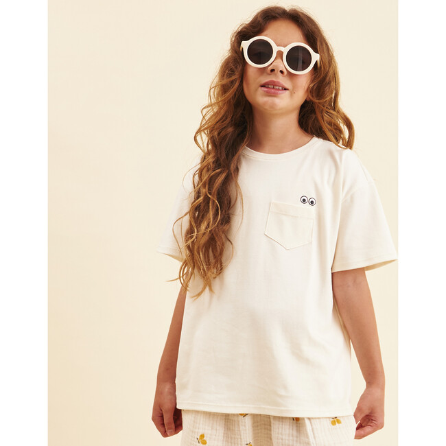 Cotton T-Shirt, Basicool Buttermilk in Cream