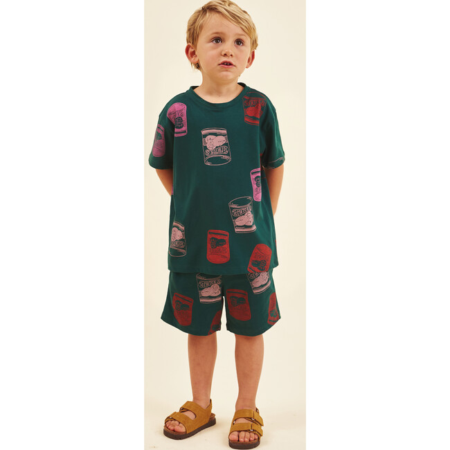 Cotton Shorts, Don Pomodoro in Dark Green