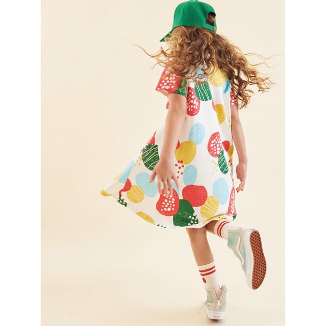 Girls' Cotton Dress, Spores of Fortune in Multi Color - Dresses - 2