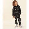 Cotton Sweatshirt, The Sheep in Boots Black - Sweatshirts - 3 - thumbnail