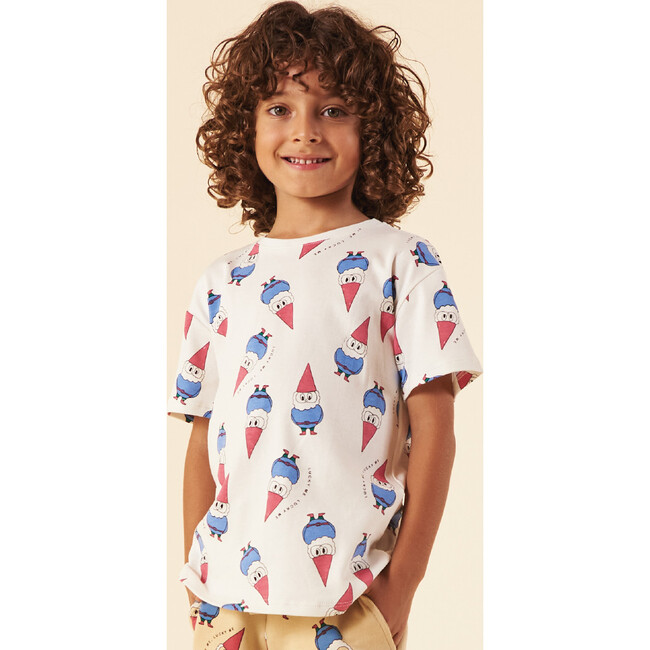 Cotton T-Shirt, Lucky Gnome in Multi Color