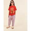 Cotton Pants, Linguini in Blue and Red Stripes - Pants - 2 - thumbnail