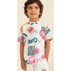 Cotton T-Shirt, Ciao Bella in Cream - T-Shirts - 1 - thumbnail