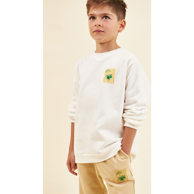 Cotton Sweatshirt, Dolce Far Niente in Cream