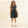Girls' Cotton Dress, Don Pomodoro in Dark Green - Dresses - 1 - thumbnail