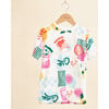 Cotton T-Shirt, Ciao Bella in Cream - T-Shirts - 6 - thumbnail