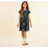 Girls' Cotton Dress, Don Pomodoro in Dark Green - Dresses - 2 - thumbnail