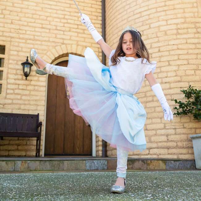 A Leading Role Cinderella and Sleeping Beauty Premium Reversible Child Skirt with Gloves - Costumes - 1