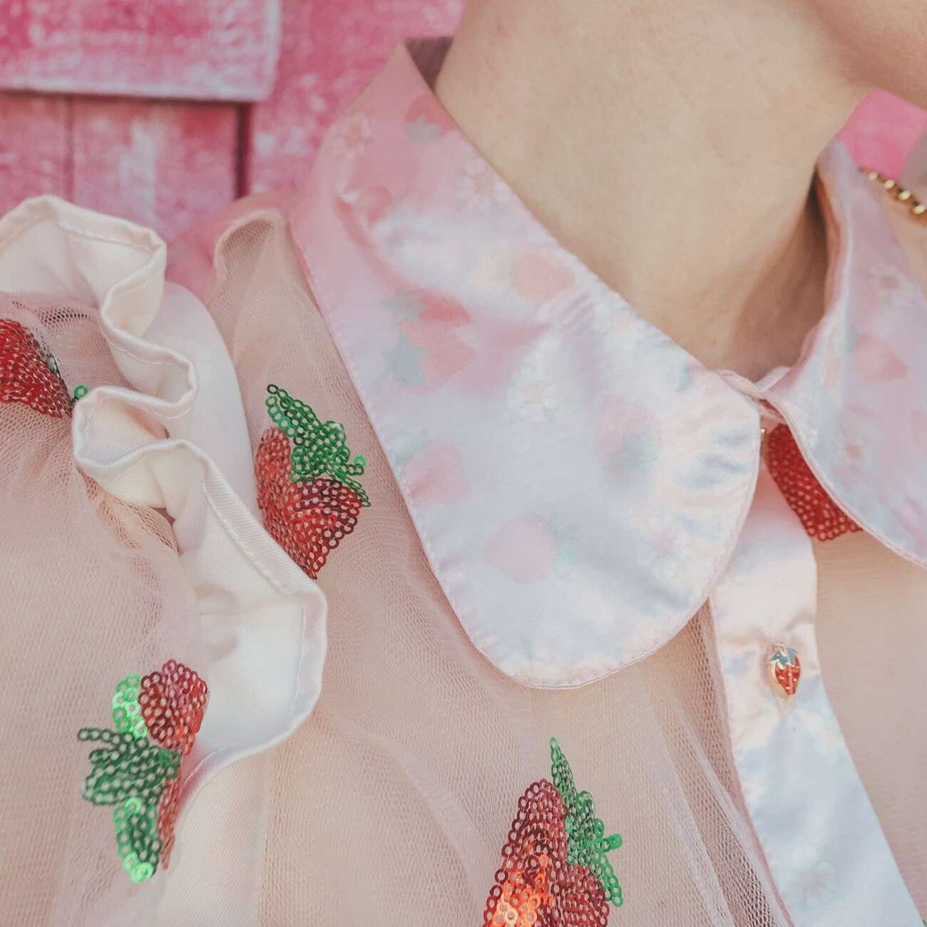 A Leading Role x Strawberry Shortcake Premium Adult Peek-A-Berry Shirt Dress - A Leading Role Play | Maisonette A Leading Role x Strawberry Shortcake Premium Adult Peek-A-Berry Shirt Dress - A Leading Role Play | Maisonette