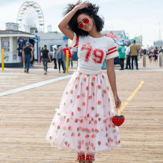 A Leading Role x Strawberry Shortcake Premium Adult Strawberry Sequin Skirt