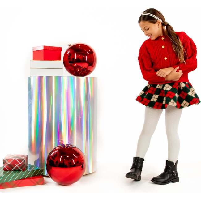 A Leading Role Premium Child Cranberry Red Cardigan