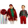 A Leading Role Premium Child Festive Plaid Button Up And Bow Tie Set - Other Accessories - 3