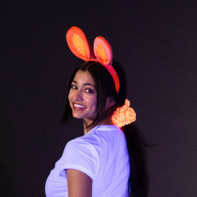 A Leading Role Orange Glow Bunny Ears - Hair Accessories - 2