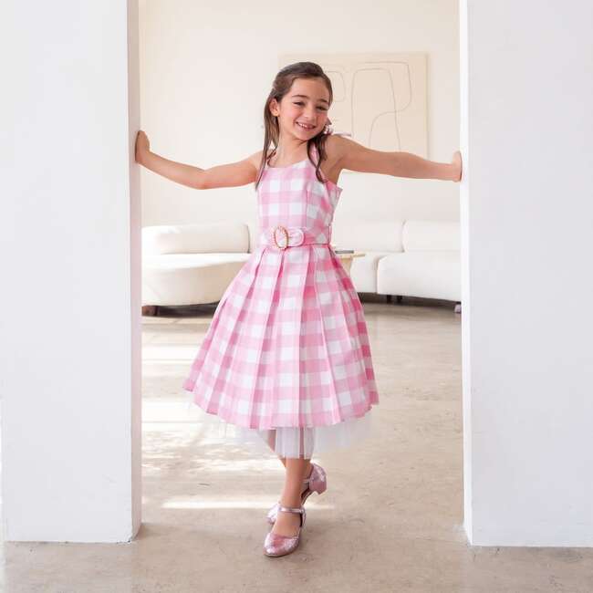 BARBIE THE MOVIE PINK GINGHAM PREMIUM CHILD DRESS UP