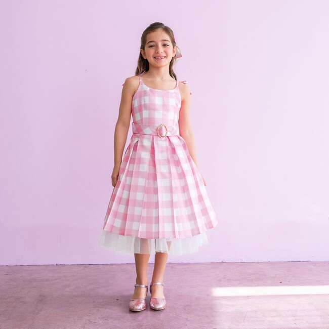 BARBIE THE MOVIE PINK GINGHAM PREMIUM CHILD DRESS UP