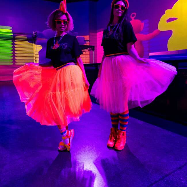 A Leading Role Adult Long Orange Glow Skirt