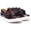 Patent Leather Mocassins, Burgundy - Slip Ons - 1 - thumbnail