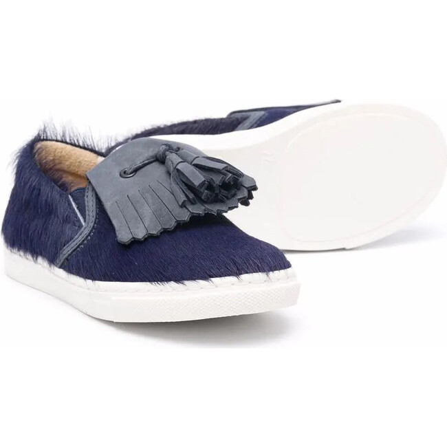 Pony Hair Mocassins, Navy