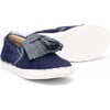 Pony Hair Mocassins, Navy - Slip Ons - 2 - thumbnail