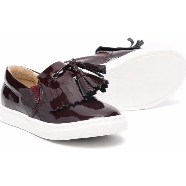 Patent Leather Mocassins, Burgundy