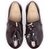 Patent Leather Mocassins, Burgundy - Slip Ons - 3 - thumbnail