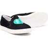 Suede Leather Slip-ons, Black - Slip Ons - 2 - thumbnail