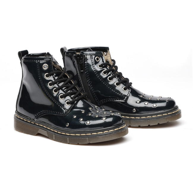 Patent Leather Boots, Black