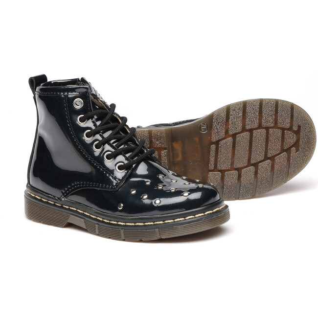 Patent Leather Boots, Black