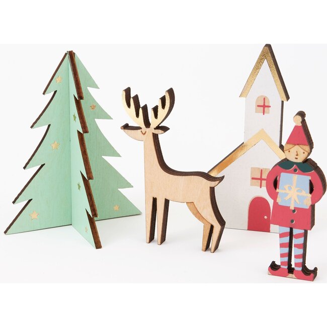 Festive Village Wooden Advent Calendar - Advent Calendars - 3