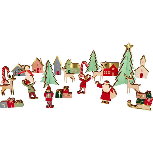 Festive Village Wooden Advent Calendar - Advent Calendars - 6