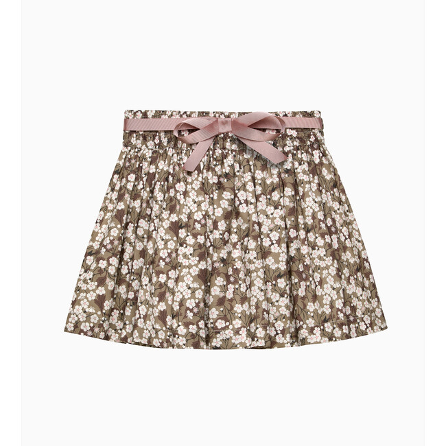 Mitsi  Floral Skirt, Mocha Mitsi