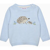 Hollie Hedgehog Jumper, Pale Blue - Sweaters - 1 - thumbnail
