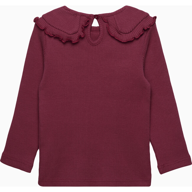 Grace Bow Collar Top, Claret