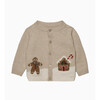 Ginger Bread Man Cardigan, Light Oatmeal - Cardigans - 1 - thumbnail