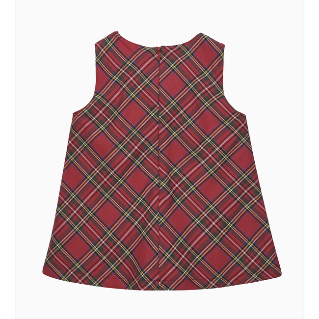 Georgina Bow Dress, Red Tartan