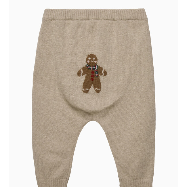 Ginger Bread Man Leggings, Light Oatmeal