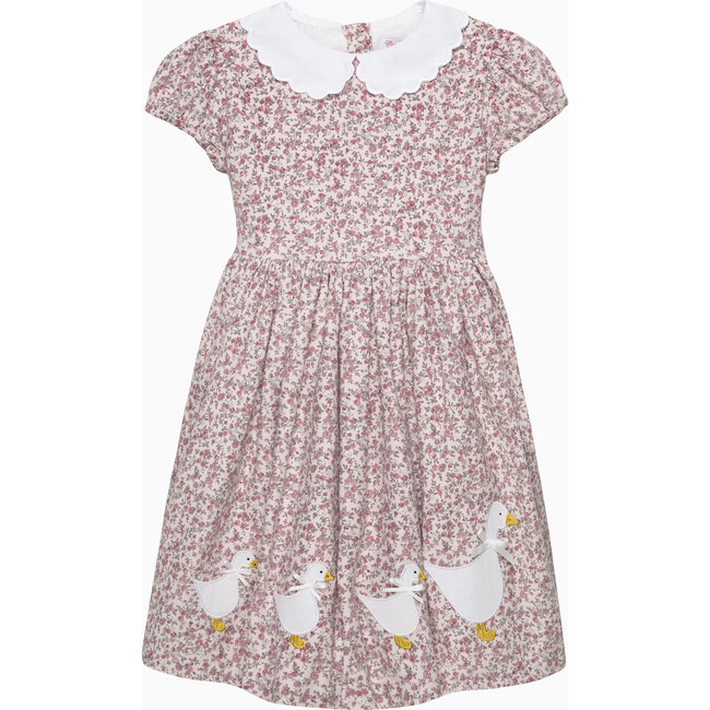 Duck Floral Cord Dress, Pink Ditsy Floral