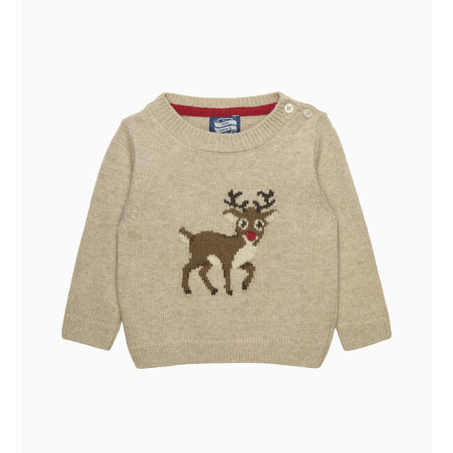 Blitzen Reindeer Jumper, Oatmeal