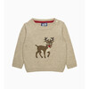 Blitzen Reindeer Jumper, Oatmeal - Sweaters - 1 - thumbnail