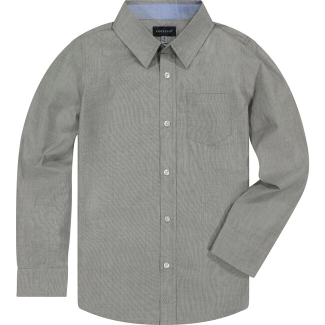 Chambray Button Down, Grey